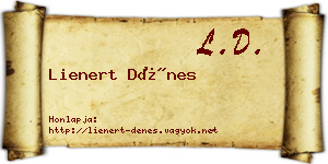 Lienert Dénes névjegykártya